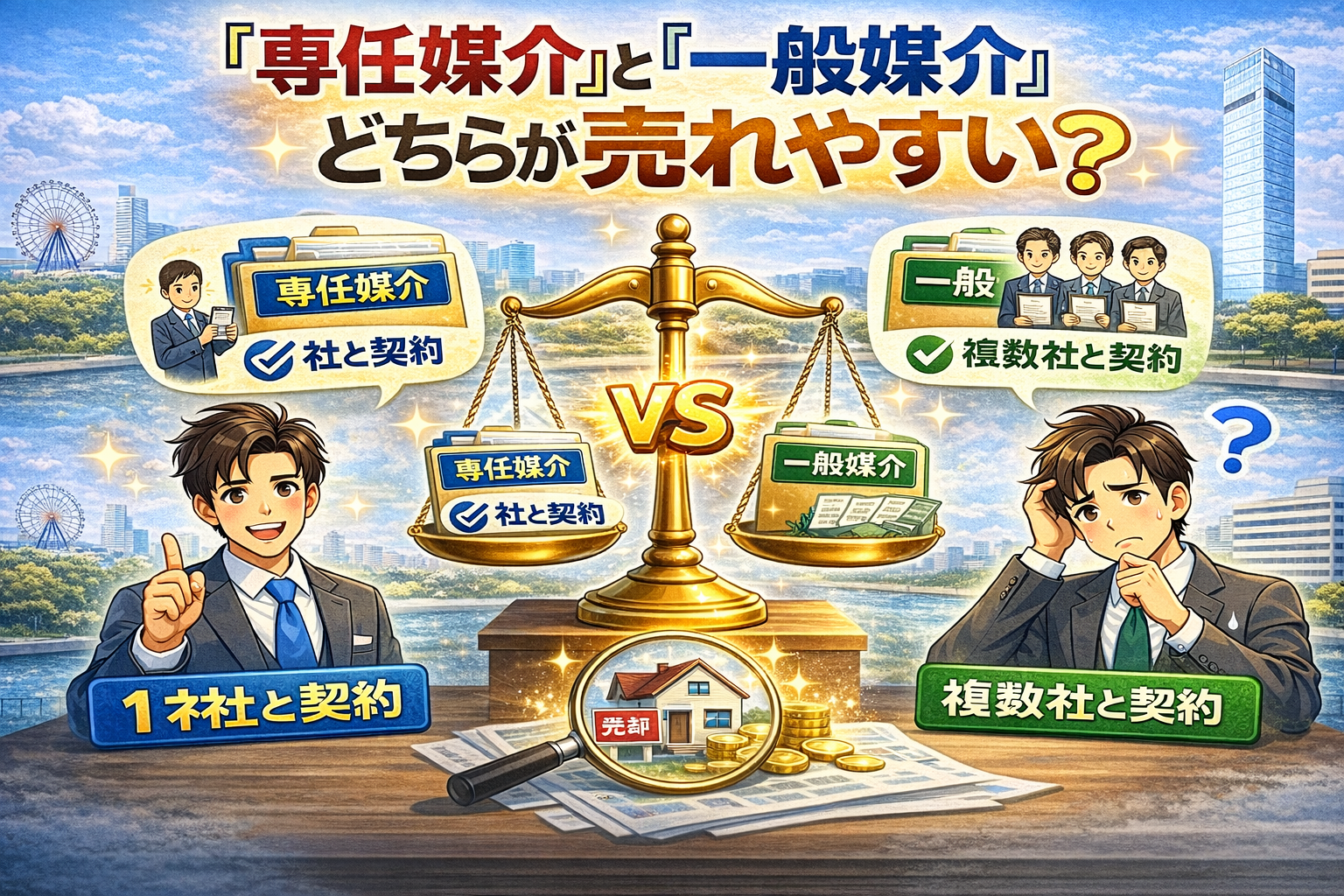 専任媒介と一般媒介どっちがいいの？