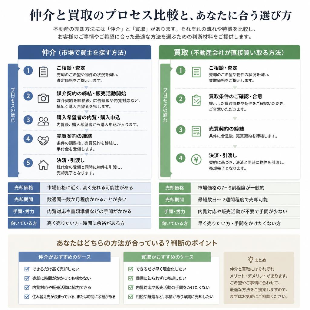 売却プロセスの比較