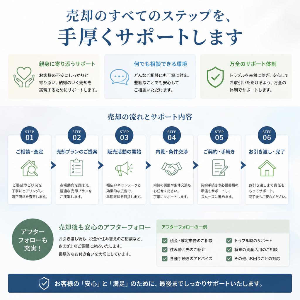 安心のサポート体制とフォロー