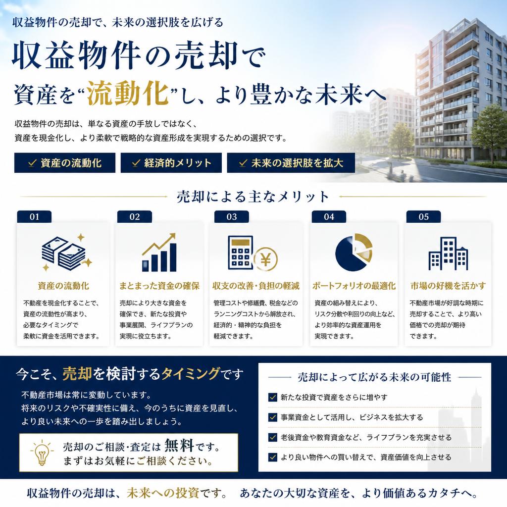収益物件売却のメリット
