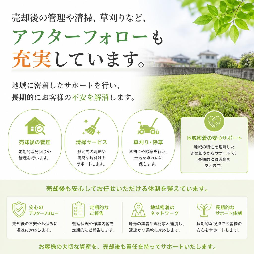 手厚いアフターフォローで安心！