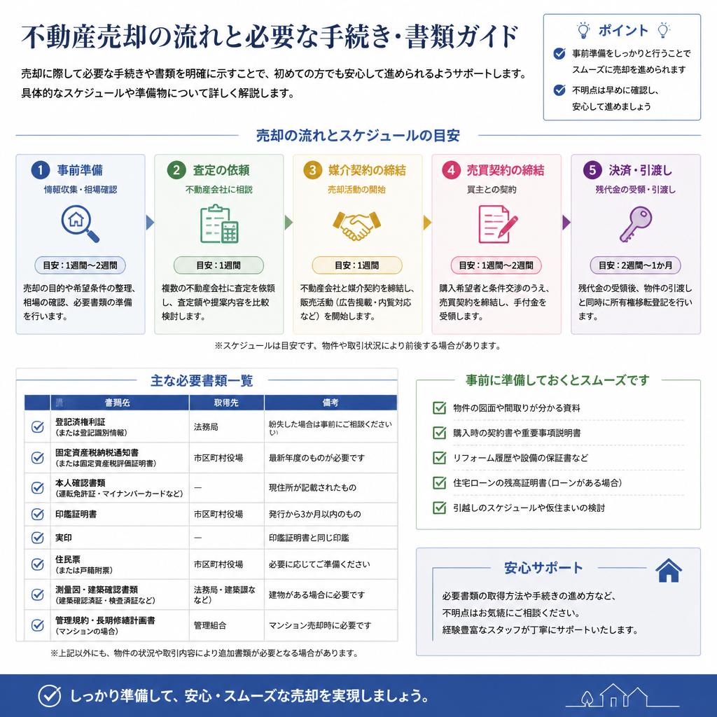 実際の売却手順と必要書類