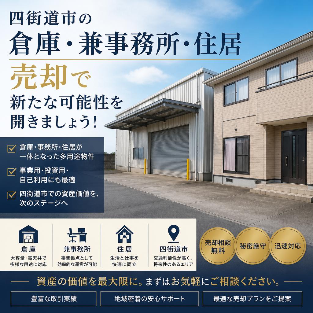 【売却依頼専用】四街道市の倉庫兼事務所・倉庫兼住居の売却ご相談ください