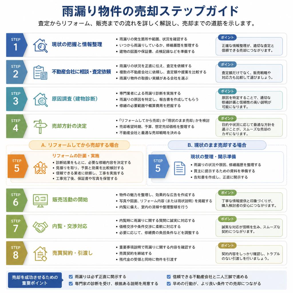売却戦略：売却までのステップ