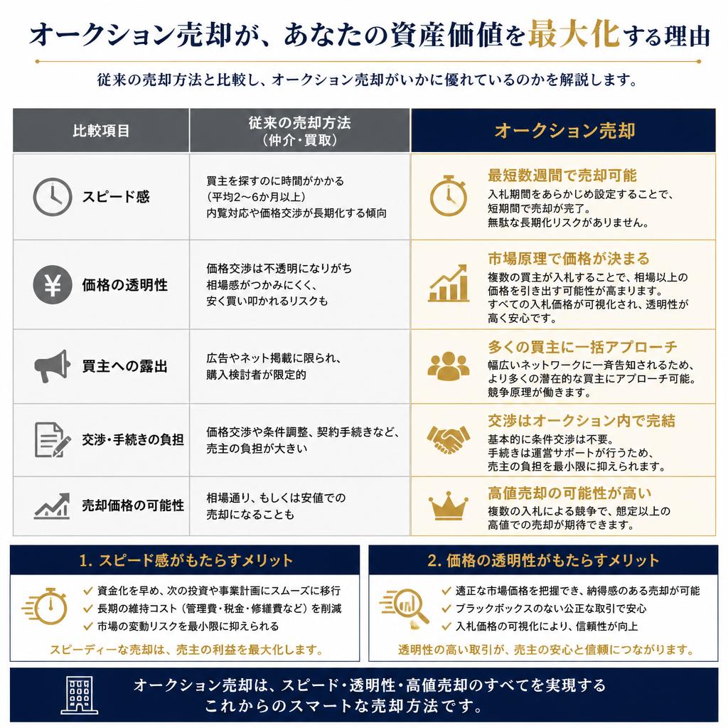 オークション売却のメリットとは?